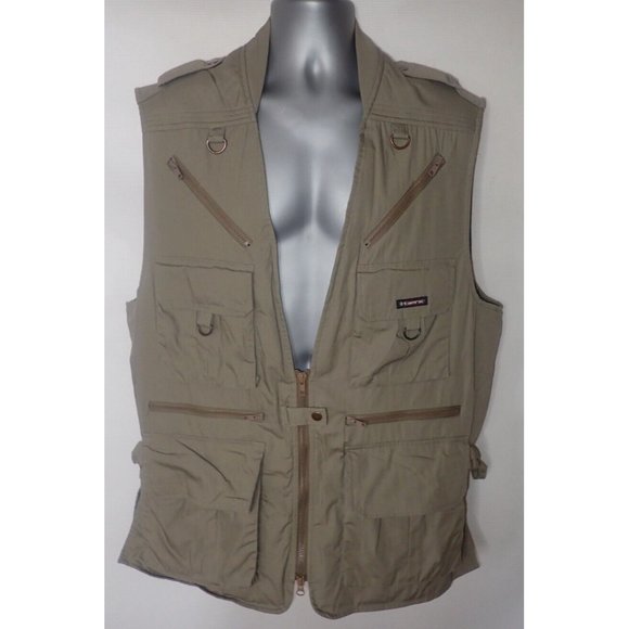 Tamrac‎ Vest 153 Men L World Correspondent Photographer Fishing Khaki Cotton - Picture 1 of 8